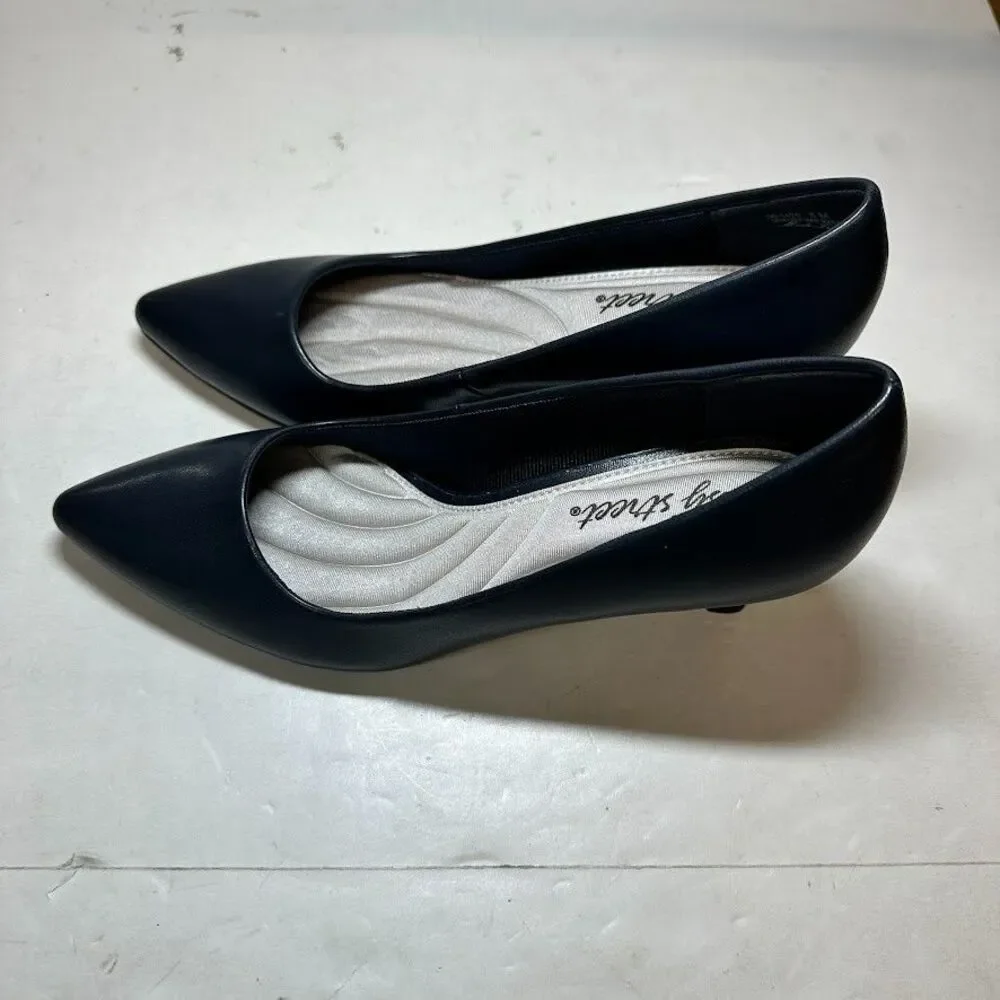 Easy Street Womens 8 M Navy Blue Patent Pointe Pump Heels Display No Box LT7
